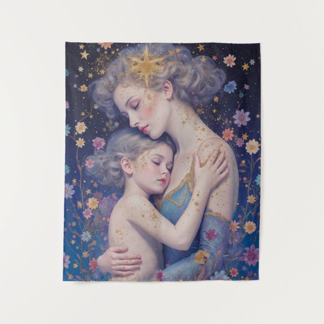 Tapete De Parede Moonlit Mother’s Embrace Tapestry (Frente)