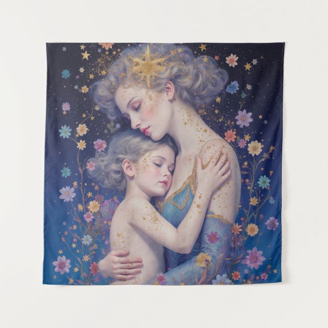 Tapete De Parede Moonlit Mother’s Embrace Tapestry (Frente)