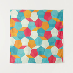 Tapete De Parede Mosaico Colorido, Padrão Artístico Invisível.