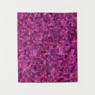 Tapete De Parede Mosaico Rosa Roxo