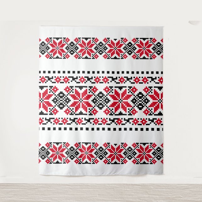 Tapete De Parede Motif Tradicional Romeno "As Estrelas" (Frente)