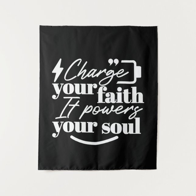 Tapete De Parede Motivational Christian Quote – Charge Your Faith (Frente)
