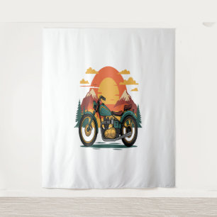 Tapete De Parede Motociclo com bandeira dos EUA, 4 de julho