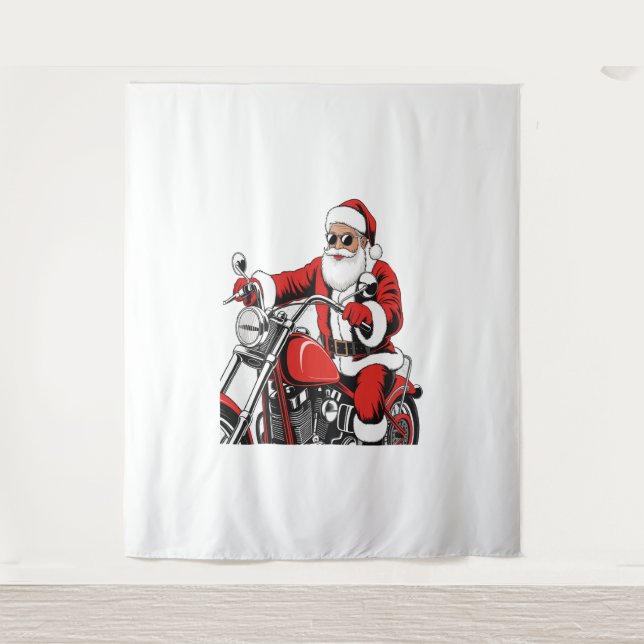 Tapete De Parede Motociclo papai noel (Frente)