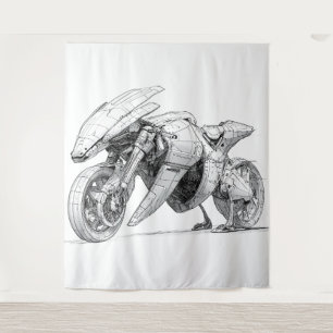 Tapete De Parede Motociclo Sci-Fi - Alienígena