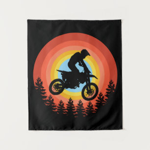 TAPETE DE PAREDE MOTOCROSS RIDER VINTAGE SUNSET 
