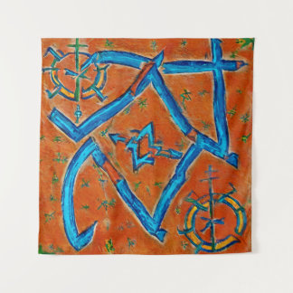 Tapete De Parede Motoses berberbere amazigh, abstrato e símbolos