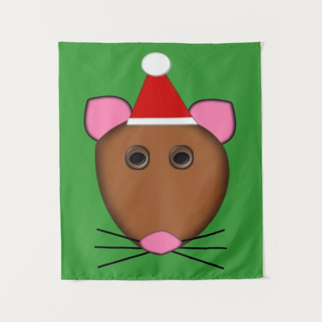 Tapete De Parede Mouse Feliz de Natal (Frente)