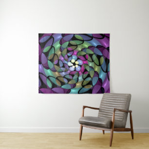 Tapete De Parede Movimentos Coloridos Abstrato Trippy Fractal Art