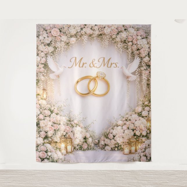 Tapete De Parede Mr. & Mrs. backdrop (Frente)