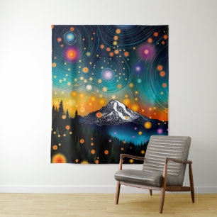 Tapete De Parede Mt. Rainier Starry Sky