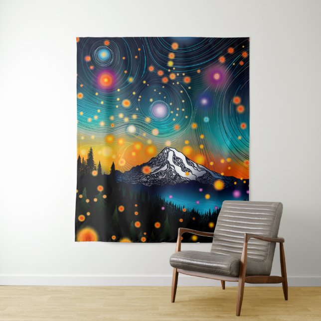Tapete De Parede Mt. Rainier Starry Sky (In Situ)