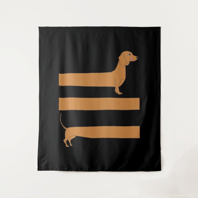 Tapete De Parede Muito longo Dachshund engraçado (Frente)