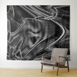 Tapete De Parede Muito torto com sulcos de cinza, fundo preto
