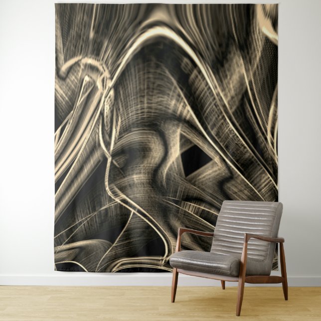 Tapete De Parede Muito torto parece pinheiro queimado com entalhes (In Situ)