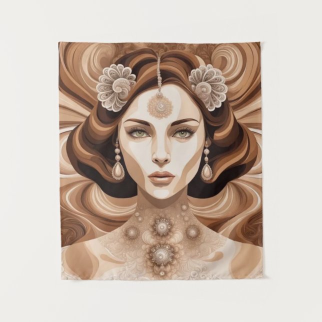 Tapete De Parede mulher antiga da arte mural (Frente)