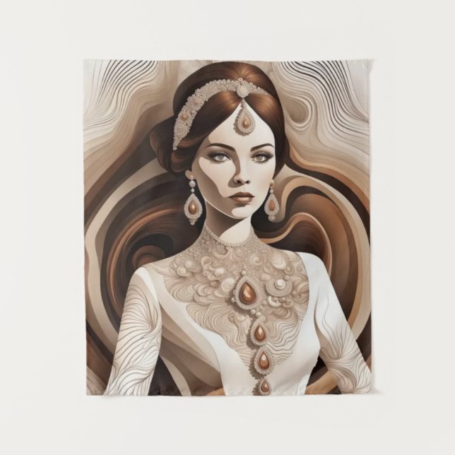 Tapete De Parede mulher antiga da arte mural (Frente)