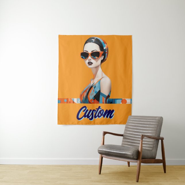 Tapete De Parede Mulher moderna Chic, elegância geométrica (In Situ)