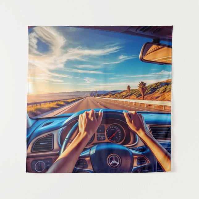 Tapete De Parede Mulheres elegantes em carros clássicos (Frente)