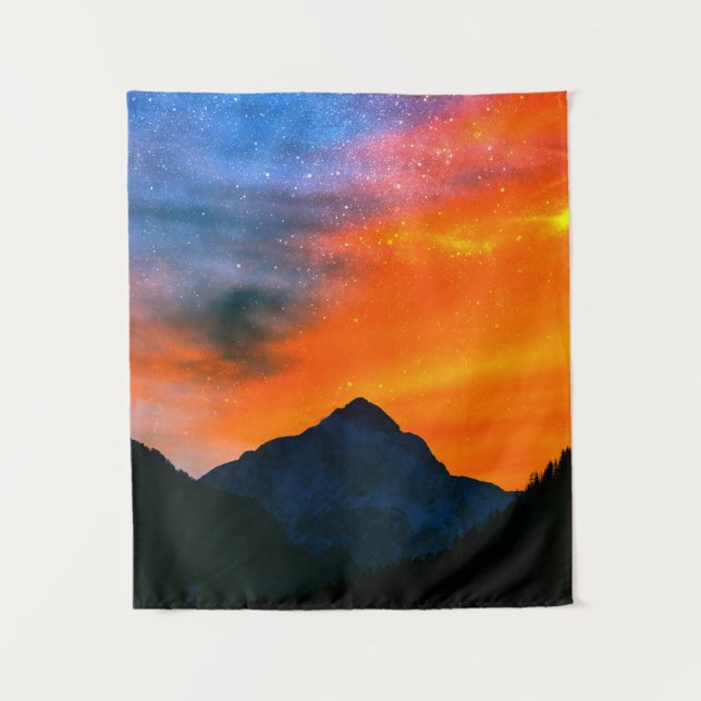 Tapete De Parede Mundo fantasista nas montanhas (Frente)