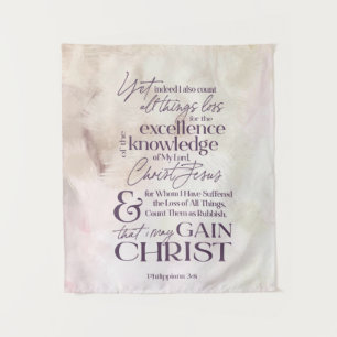Tapete De Parede Muro de Escrituras de 3:8 "GAIN CRISTO"