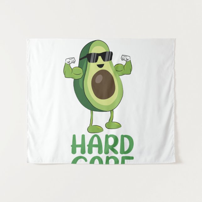 Tapete De Parede Muscular Hardcore Avocado Funny (Frente (Horizontal))