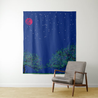 Tapete De Parede Mystical Starry Night Landscape