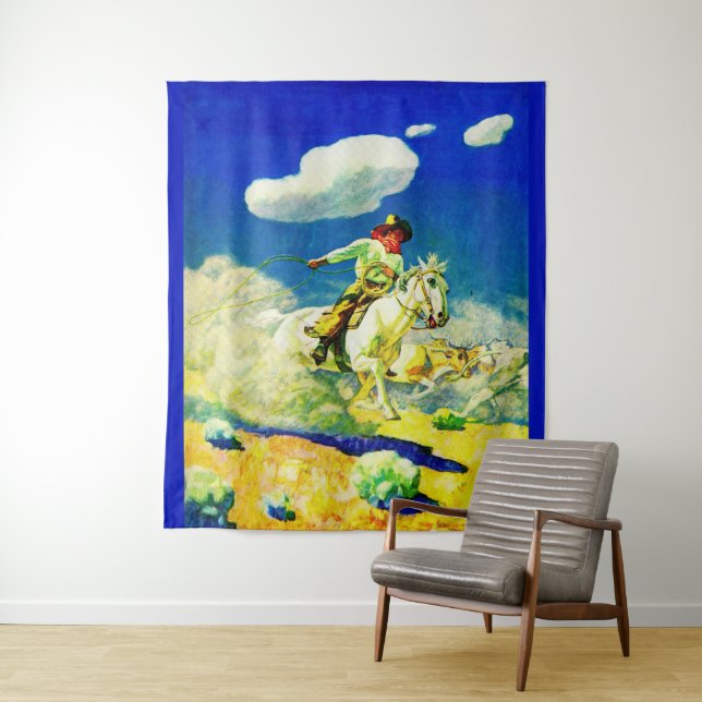 Tapete De Parede N. C. Wyeth cowboy impressão (In Situ)