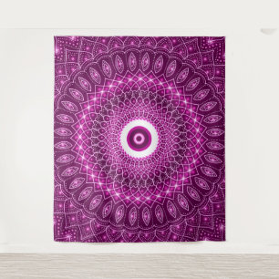 Tapete De Parede Na moda Yoga Boho Cute índio do Mandala rosa