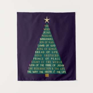Tapete De Parede Names of Jesus Christmas Tree