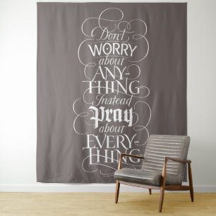 Tapete De Parede Não se preocupe com nada, Christian Calligraphy