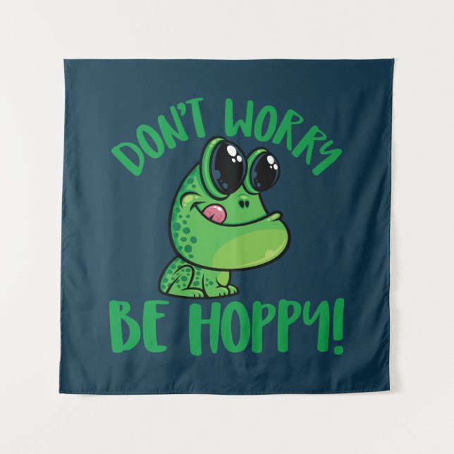 Tapete De Parede Não se preocupe com o Sapo de animação sorridente (Frente)