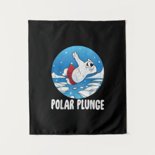 Tapete De Parede Natação de inverno do Urso Polar de Gelado Polar