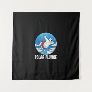 Tapete De Parede Natação de inverno do Urso Polar de Gelado Polar