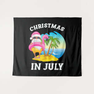 Tapete De Parede Natal Em Julho Papai Noel Flamingo Piscina Verão