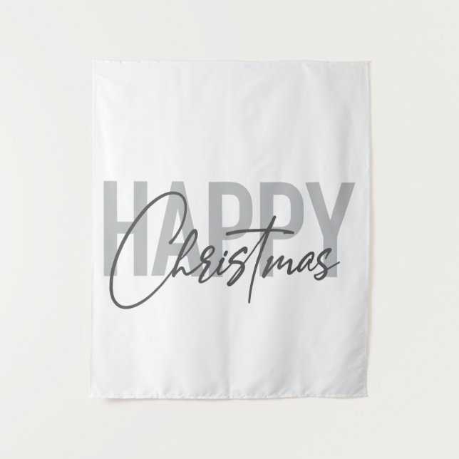 Tapete De Parede Natal moderno, simples, design urbano Feliz (Frente)