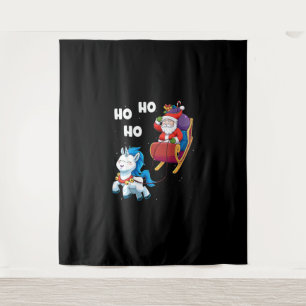Tapete De Parede Natal Unicórnio Camisa Magia Xmas Santa Claus S