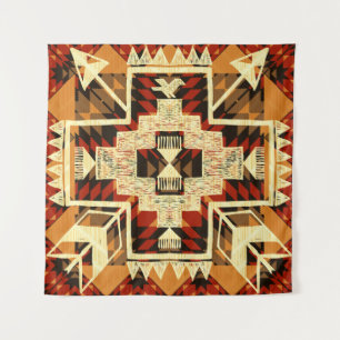 Tapete De Parede Nativo Americano, Abstrato Vintage desenhado à Mão