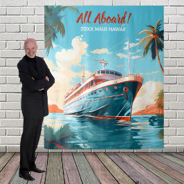 Tapete De Parede Navio de Cruzeiro para Fundo de Destino Tropical