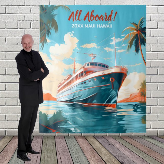 Tapete De Parede Navio de Cruzeiro para Fundo de Destino Tropical (Criador carregado)