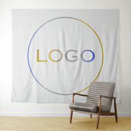 Tapete De Parede Negócios Corporativo Logotipo Único Grande em Cinz