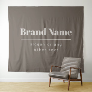 Tapete De Parede Negrito Moderno Escuro e Bege Claro Marca ou Negóc