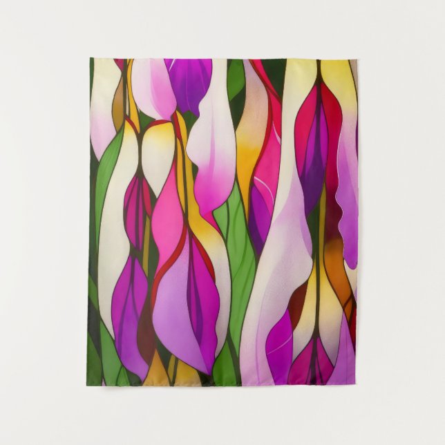 TAPETE DE PAREDE NEO FLORAL COLORFUL ABSTRATO (Frente)
