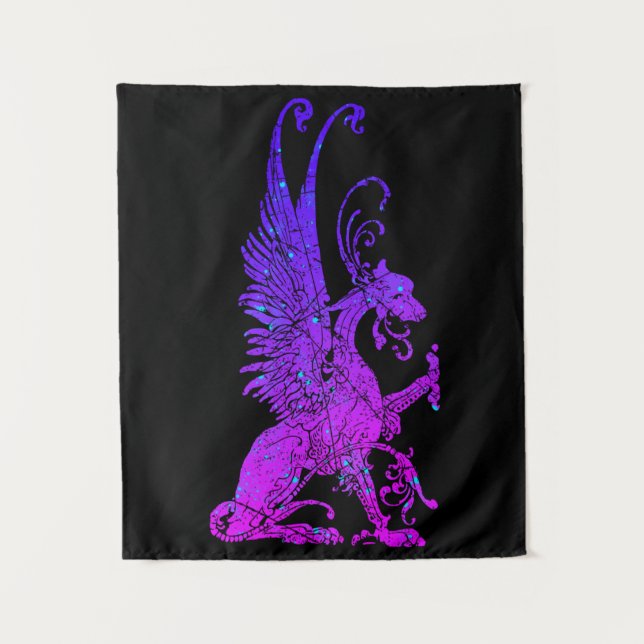Tapete De Parede Neon Basilisk Monster Symbol Dragon Beast (Frente)