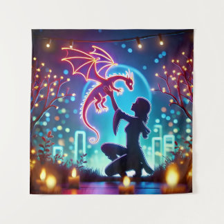 Tapete De Parede neon dragon trainer