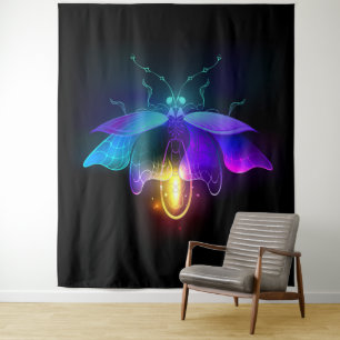 Tapete De Parede Neon Firefly a preto