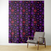 Neon Snowflakes Fotografia Backdrop