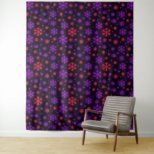 Tapete De Parede Neon Snowflakes Fotografia Backdrop