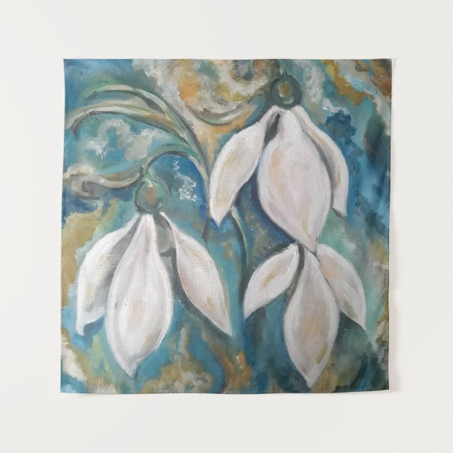 Tapete De Parede Neve no jardim esmeraldo (Frente)