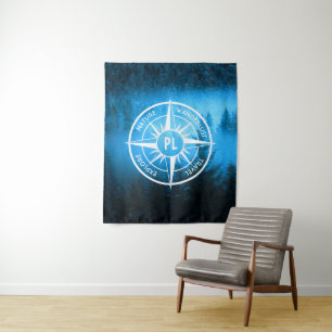 Tapete De Parede Névoa emblem monograma em estrela de pântano